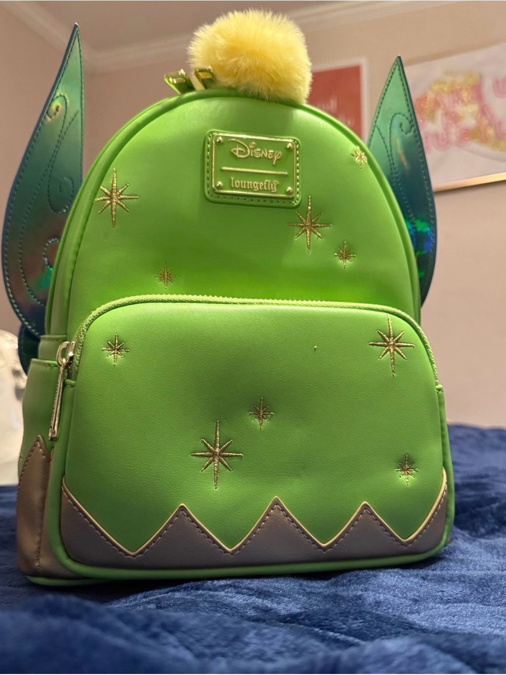 Loungefly Disney Tinker Bell Iridescent Wings Mini Backpack NWT